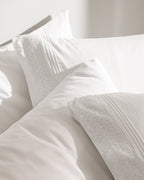 Magou Kıng Sıze Embroıdery Satın Duvet Cover Set - Madame Coco JO