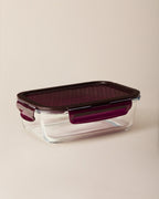 Modena Rectangle Borosilicate Glass Storage Container With Lid - 1ml - Madame Coco JO