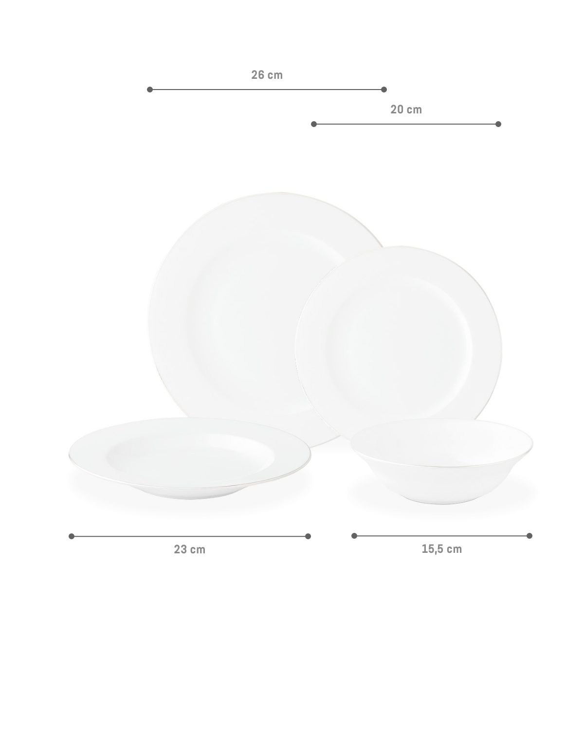 Galena 24 Piece Dinner Set Gold/platinum - Madame Coco JO