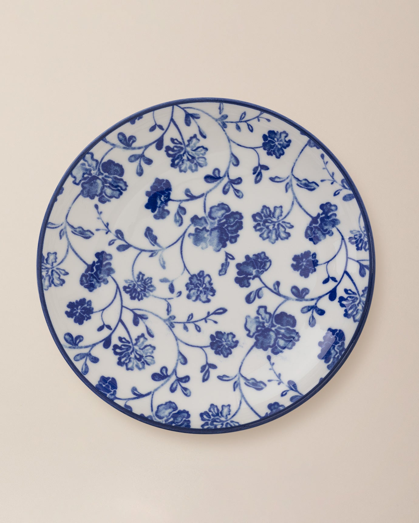 Rêve Bleu Fleur Soup Plate 21 Cm - Madame Coco JO