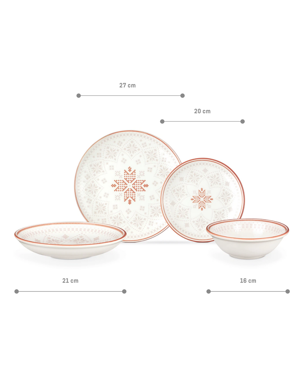 Neige Dinner Set 24 Pcs - Madame Coco JO