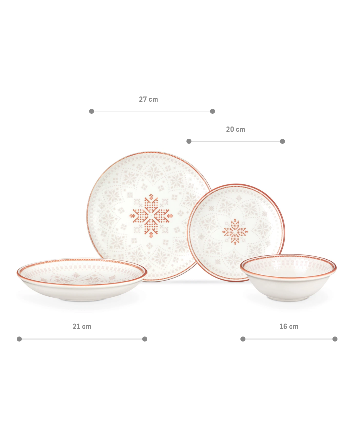 Neige Dinner Set 24 Pcs - Madame Coco JO