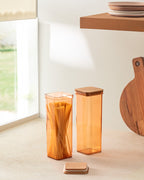 Storage Box With Wooden Lid 2100ml 2pcs - Madame Coco JO