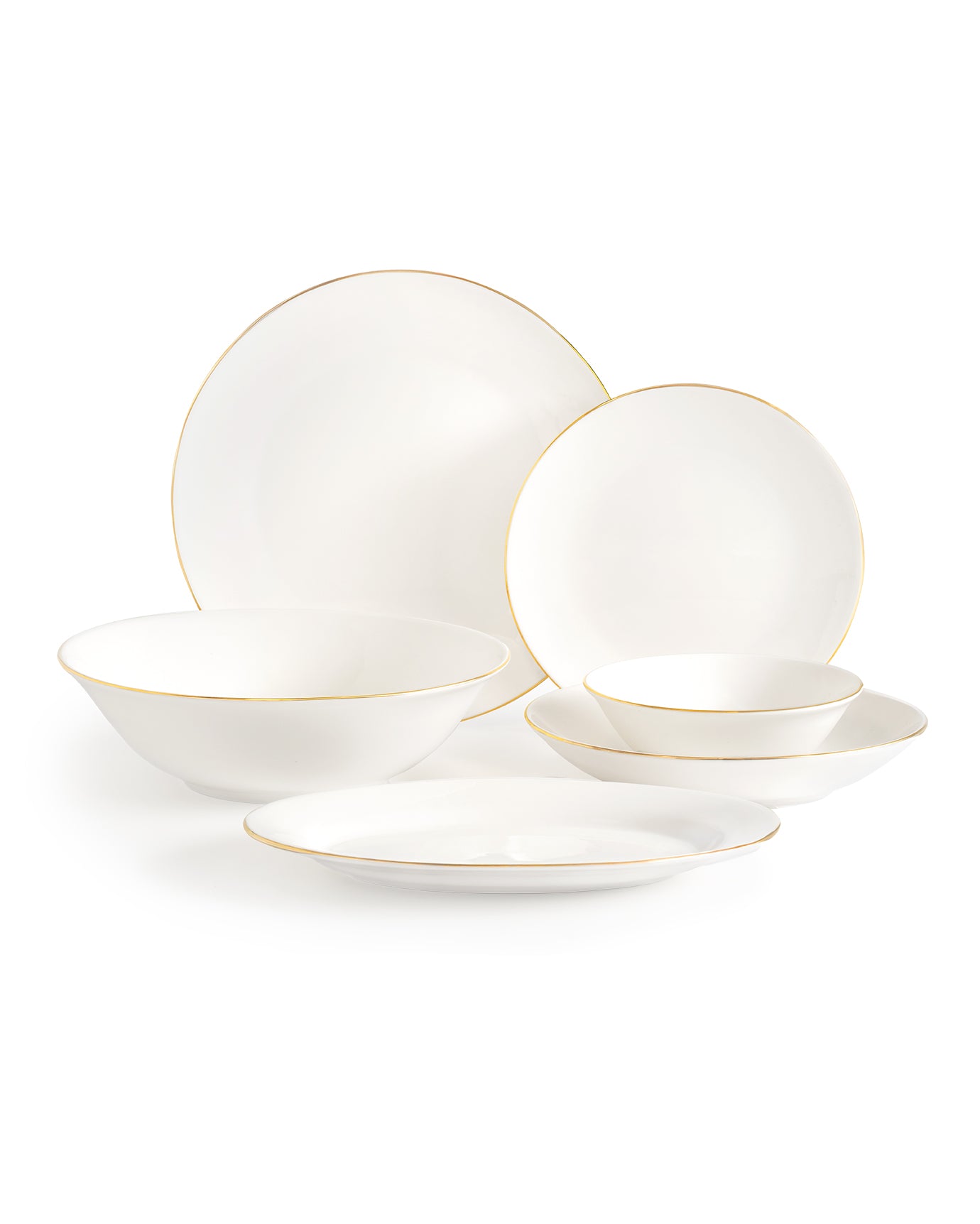 Helios 27 Piece Dinner Set Gold/platinum - Madame Coco JO