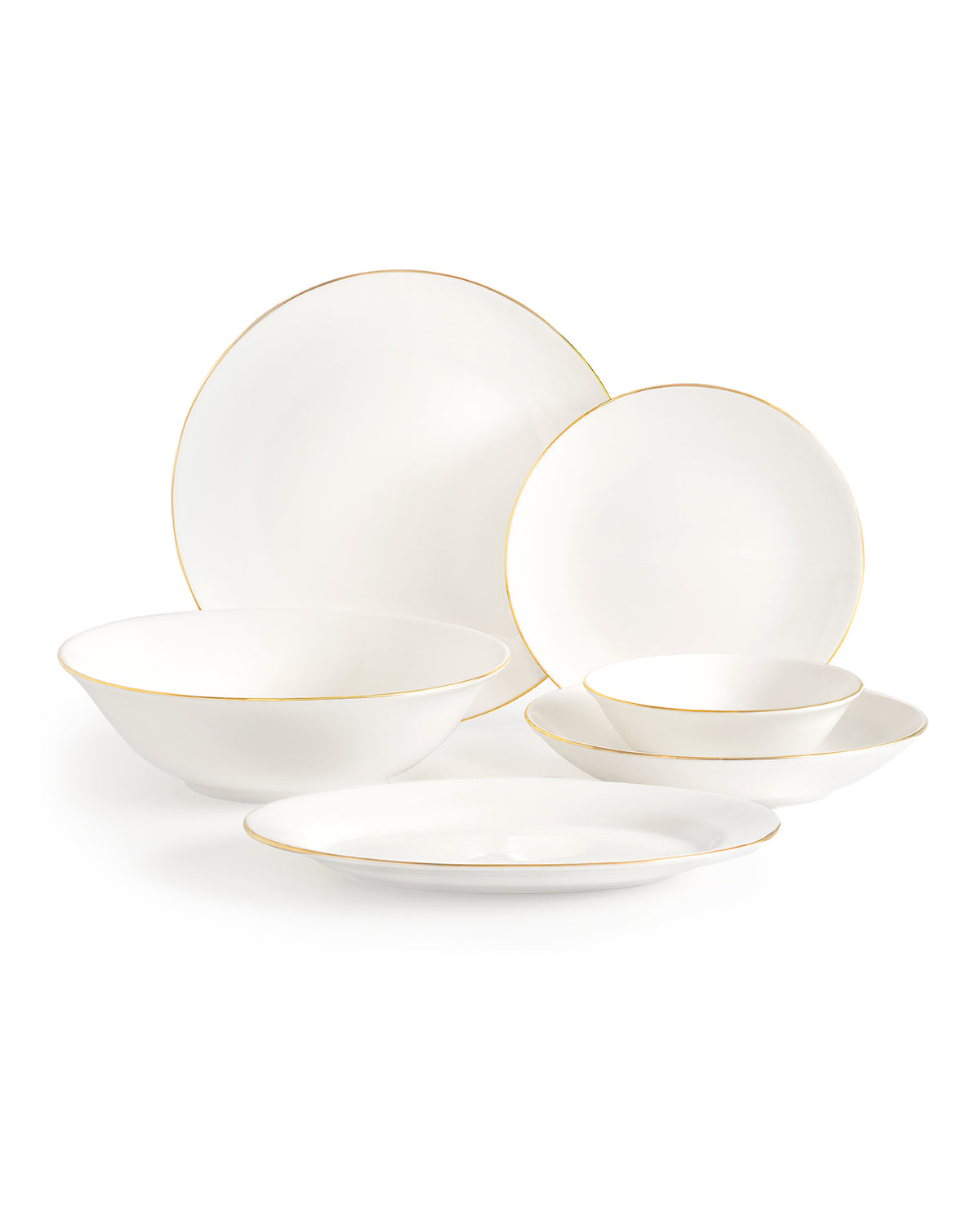 Helios 27 Piece Dinner Set Gold/platinum - Madame Coco JO