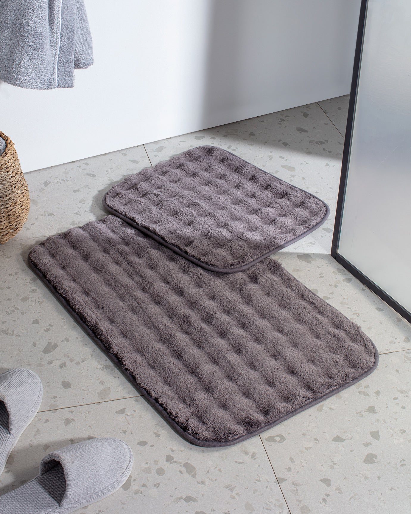 Reflet Bubble 2-piece Bath Mat - Madame Coco JO