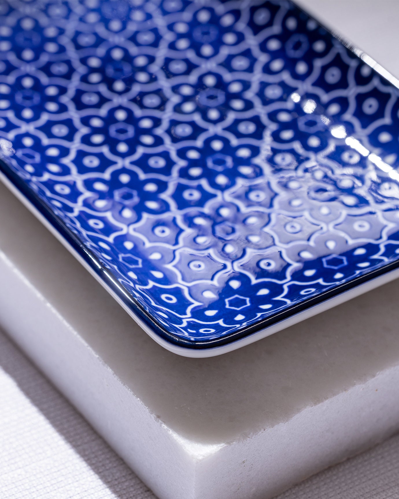 Reve Bleu Mais Rectangular Plate - Madame Coco JO