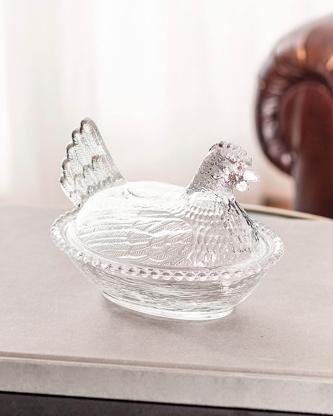 Leonzio Glass Sugar Bowl With Lid - Madame Coco JO