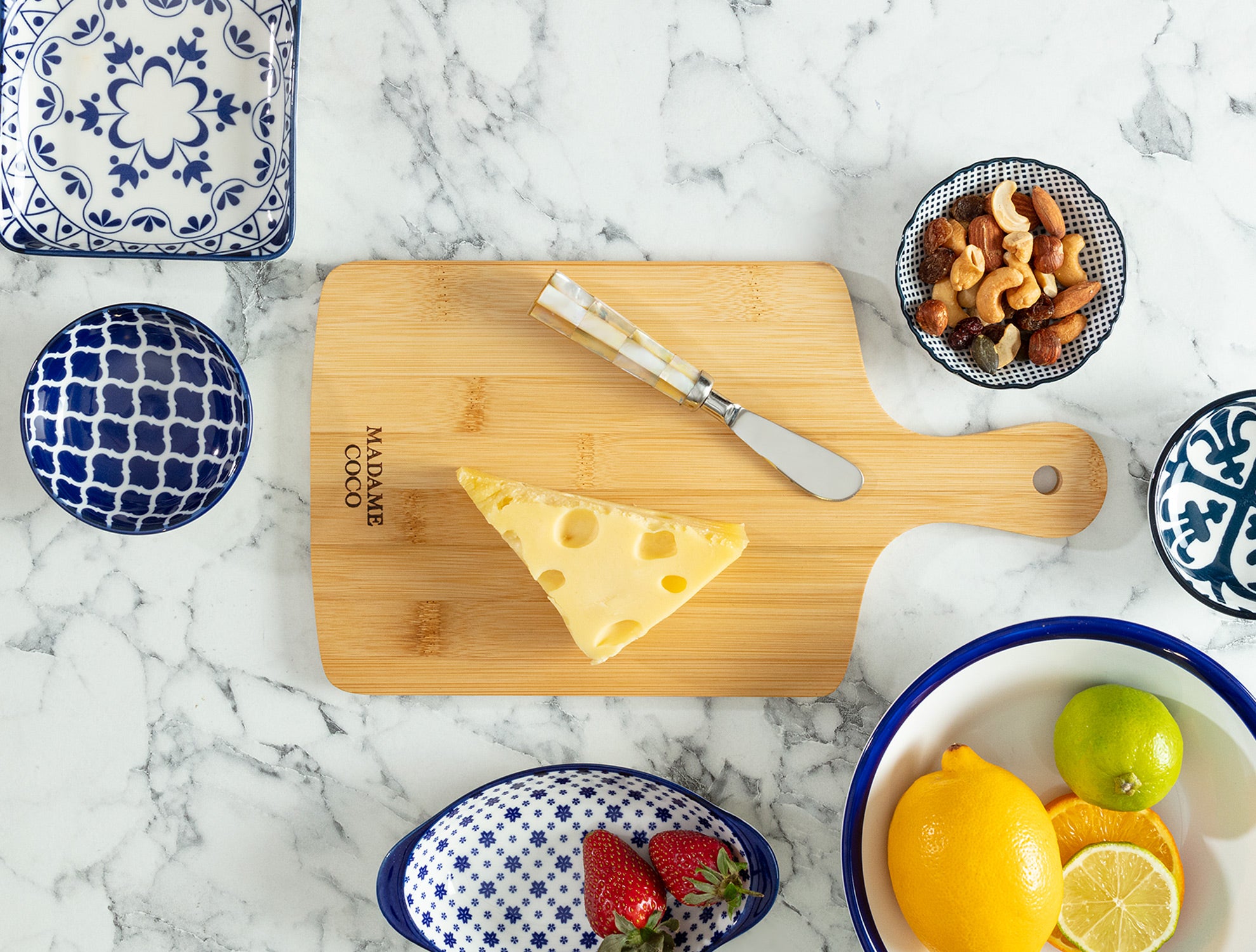 Laure Bamboo Cutting Board 32x17.5 - Madame Coco JO