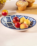 RÃƒÂªve Bleu Carre Oval Plate - Madame Coco JO