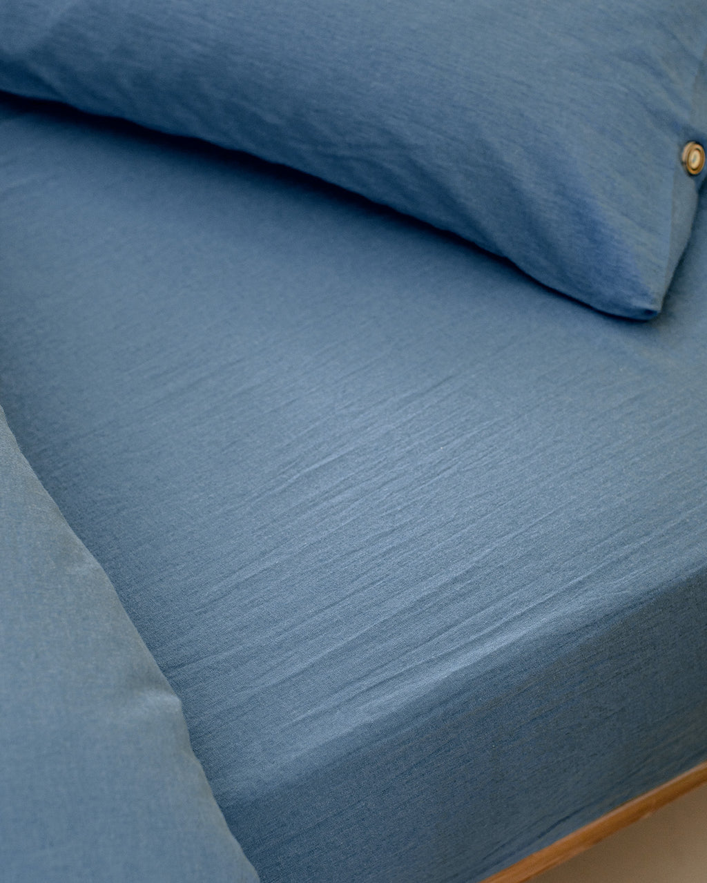 Carla Single Size Fitted Washed  Duvet Cover Set - Madame Coco JO