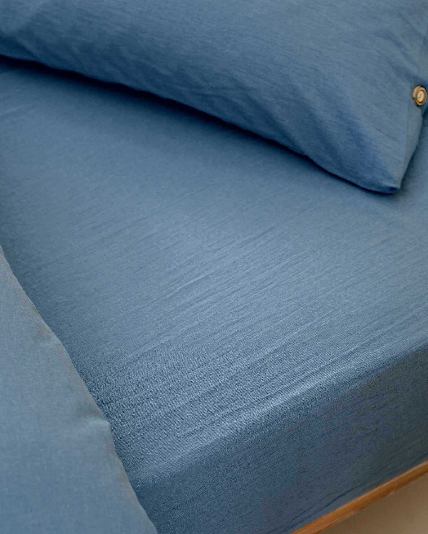 Carla Single Size Fitted Washed  Duvet Cover Set - Madame Coco JO