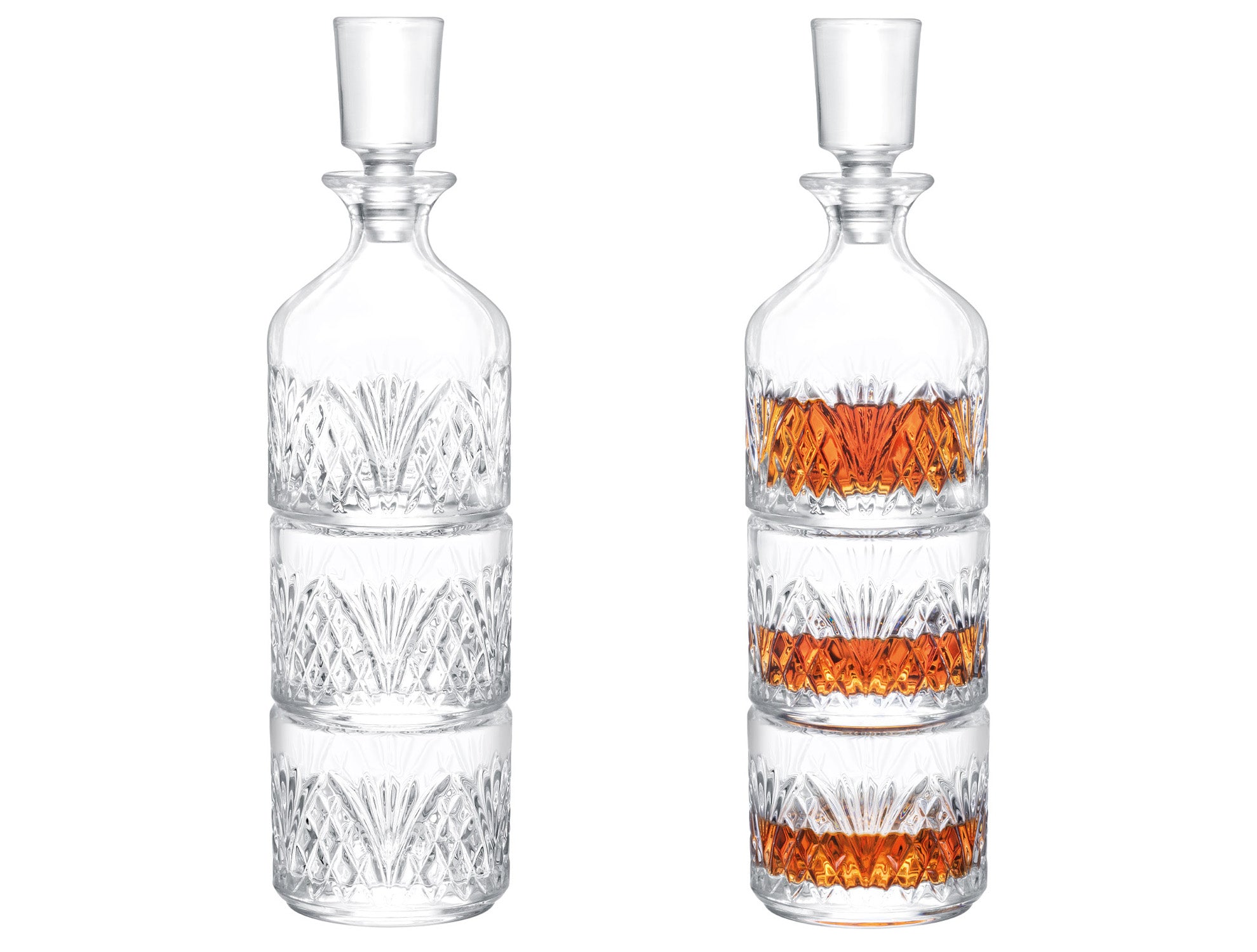 Aron 3-pcs Glass Whiskey Carafe Set - With Lid - Madame Coco JO