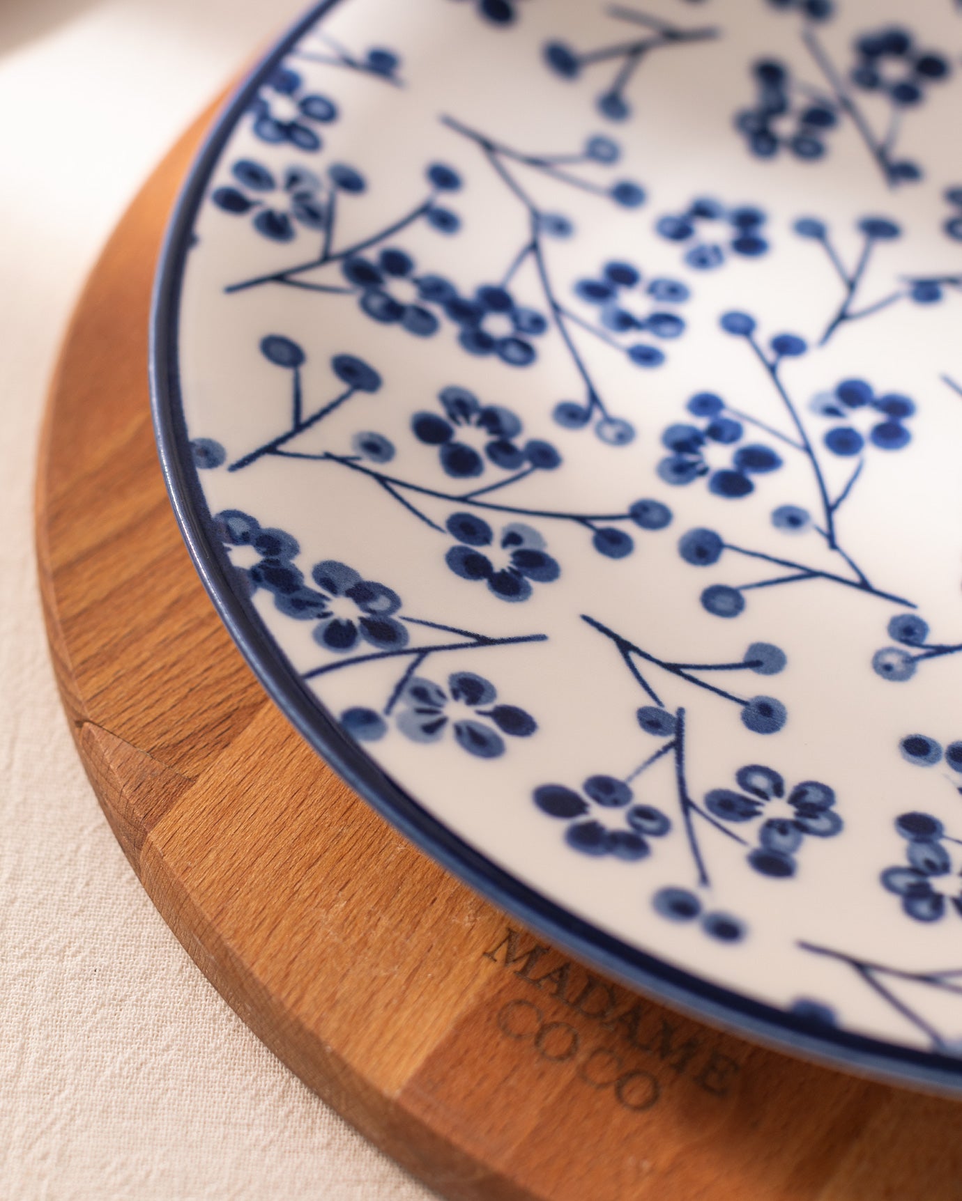 Rêve Bleu Ange Service Plate 25 Cm - Madame Coco JO