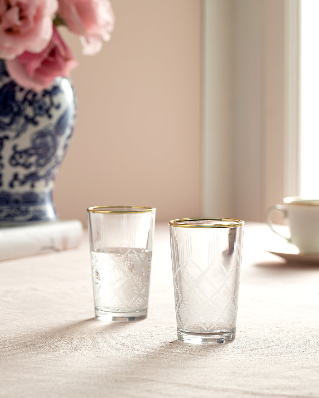 Chapelle - Allure Gold 4-piece Coffee Side Glasses Set - 100ml - Madame Coco JO