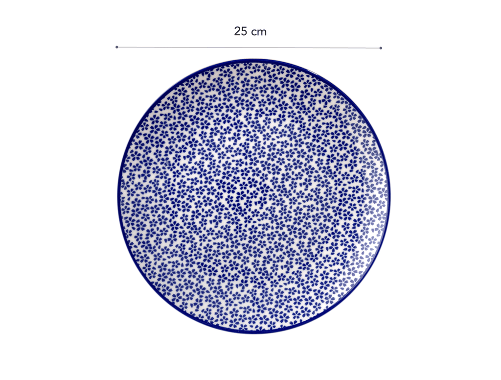 Rêve Bleu Ensoleillé Dessert Plate 25 Cm - Madame Coco JO