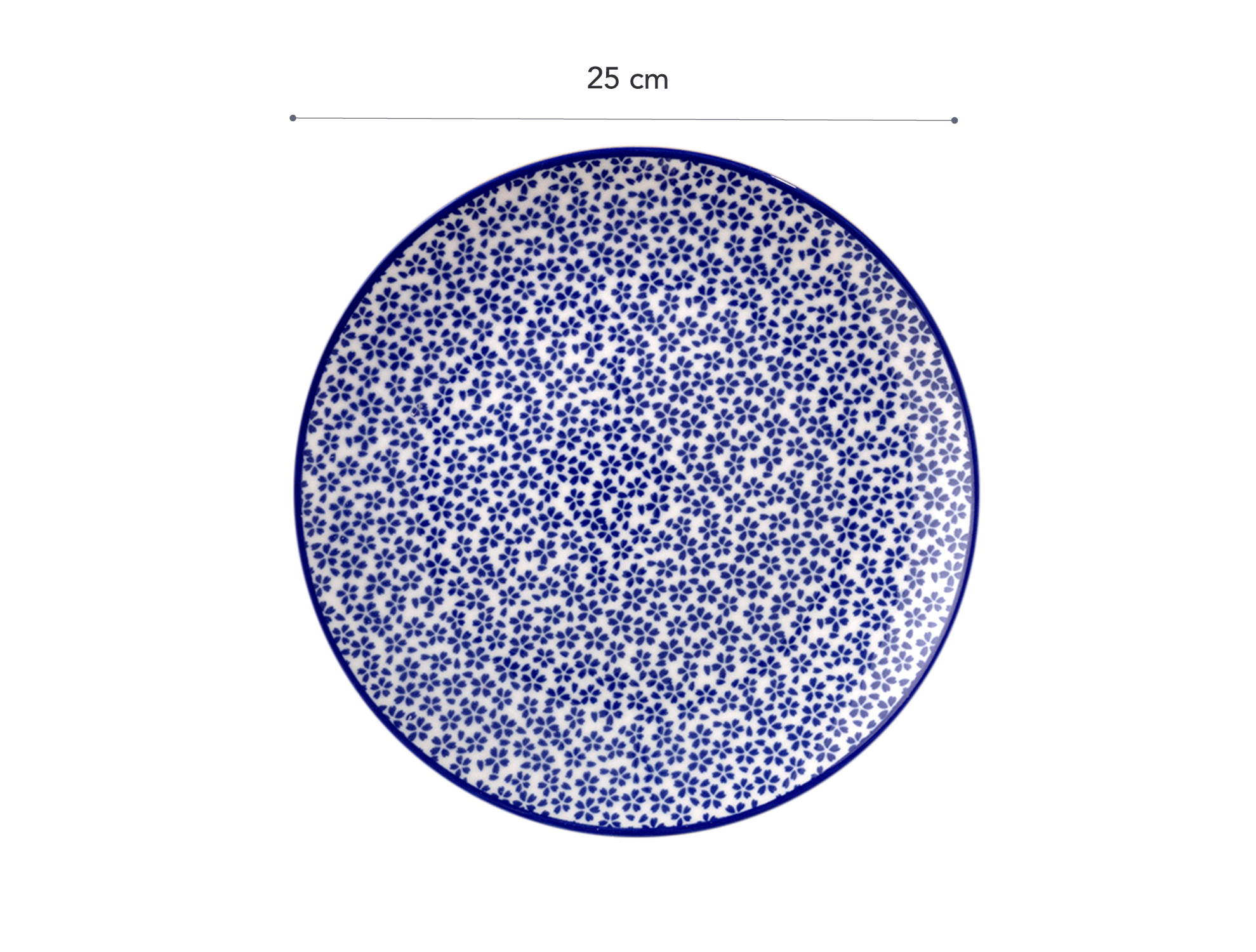 Rêve Bleu Ensoleillé Dessert Plate 25 Cm - Madame Coco JO