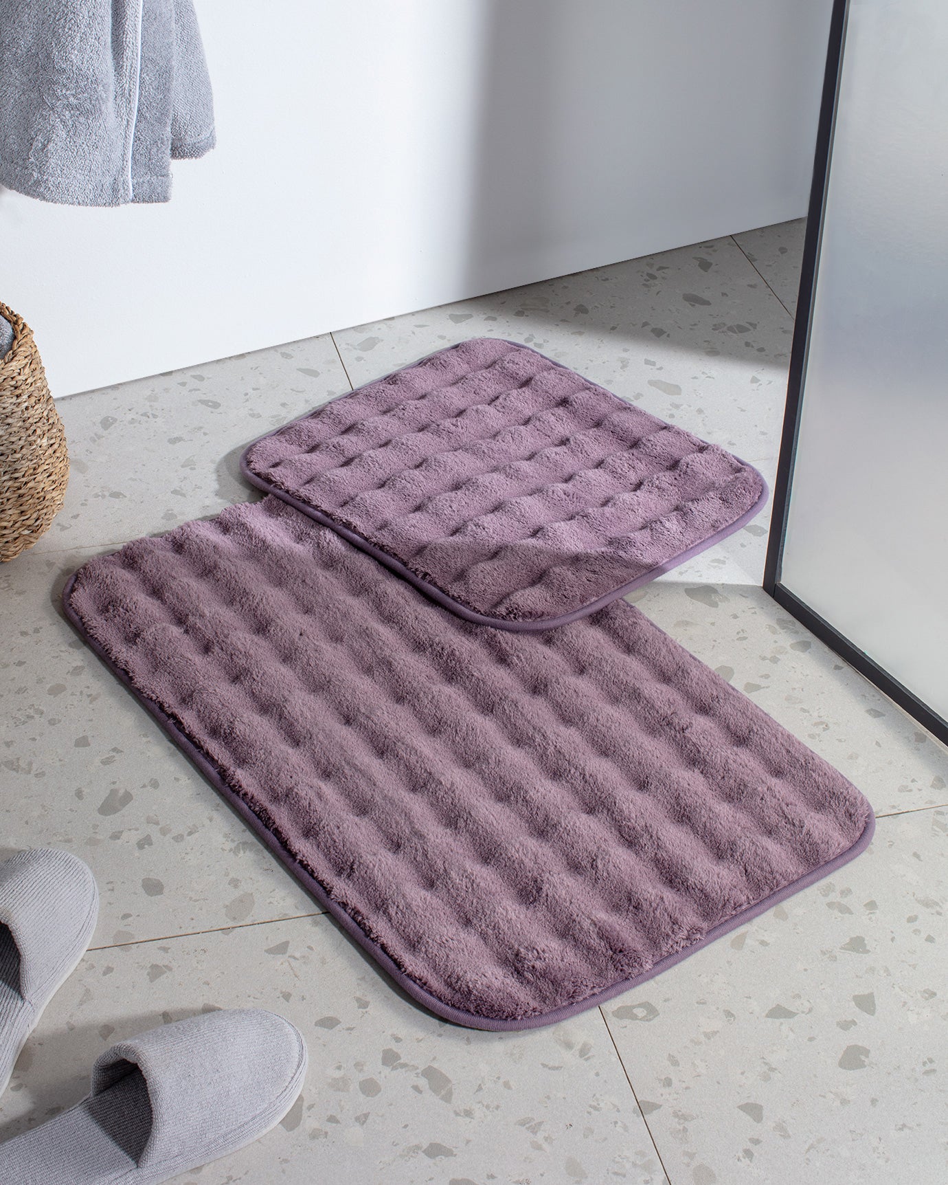 Reflet Bubble 2-piece Bath Mat - Madame Coco JO