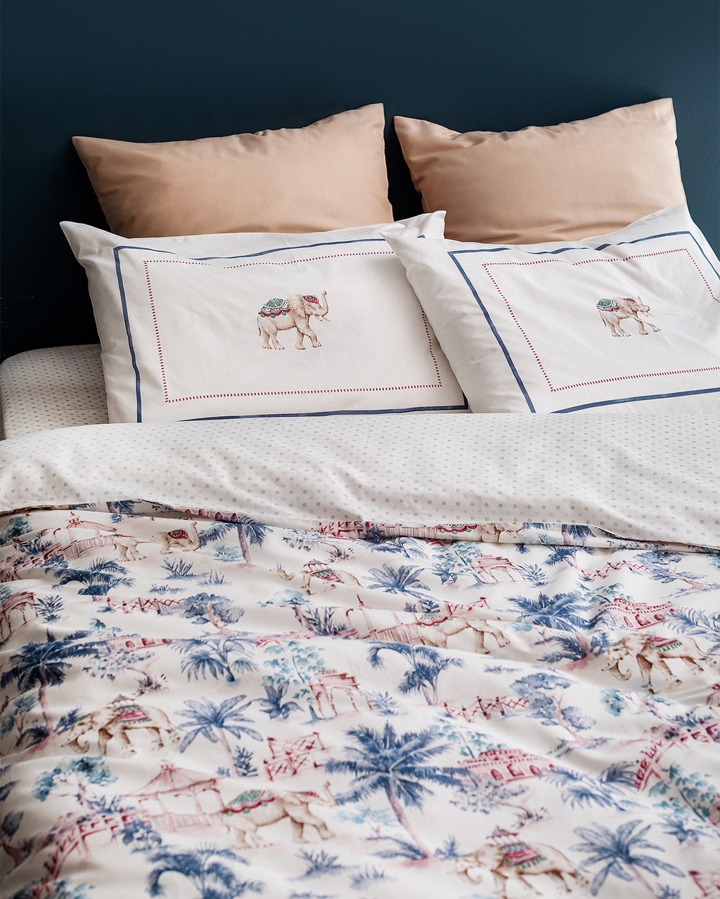 Iva Single Size  Fitted Duvet Cover Set - Ranforce Patterned - Madame Coco JO