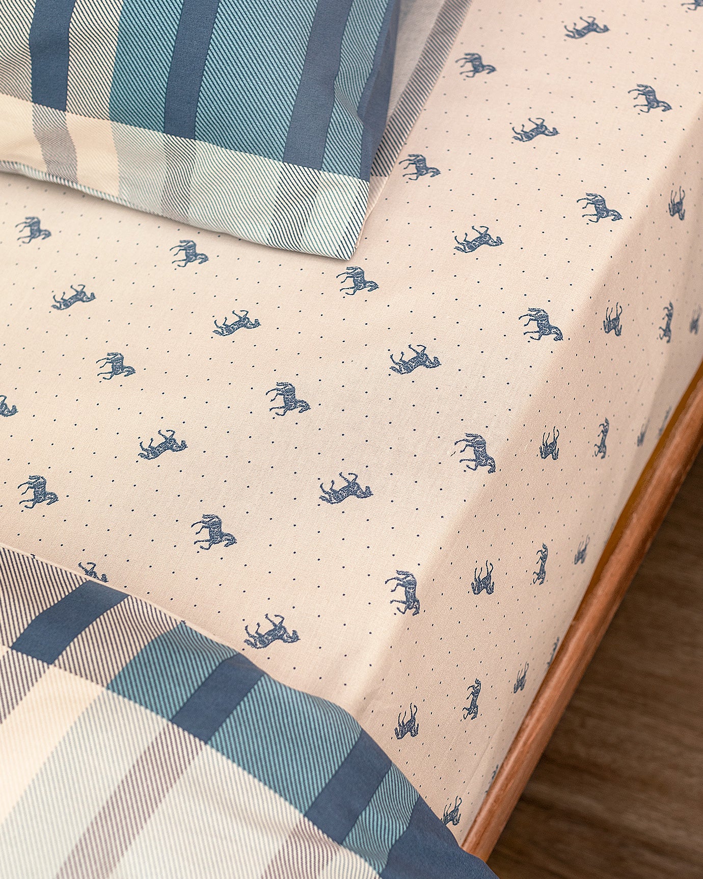 Ames Single Size Duvet Cover Set - Ranforce Patterned - Madame Coco JO