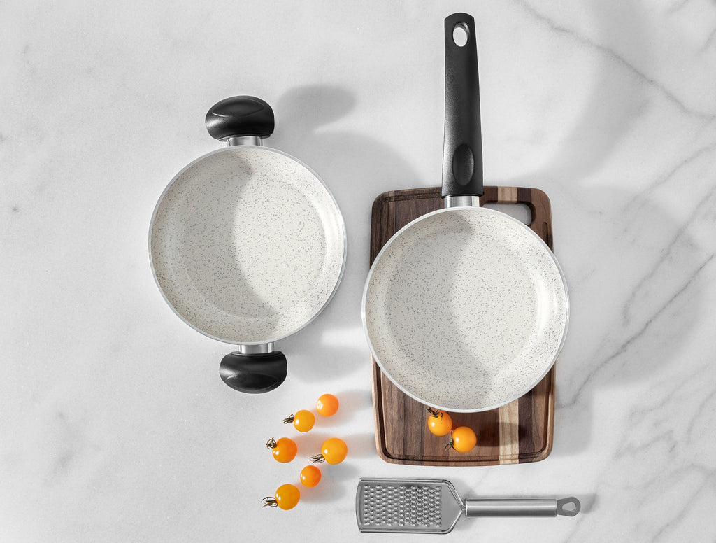 Gordes Granite Look Pan And Shallow Pan 2 Pieces - Madame Coco JO