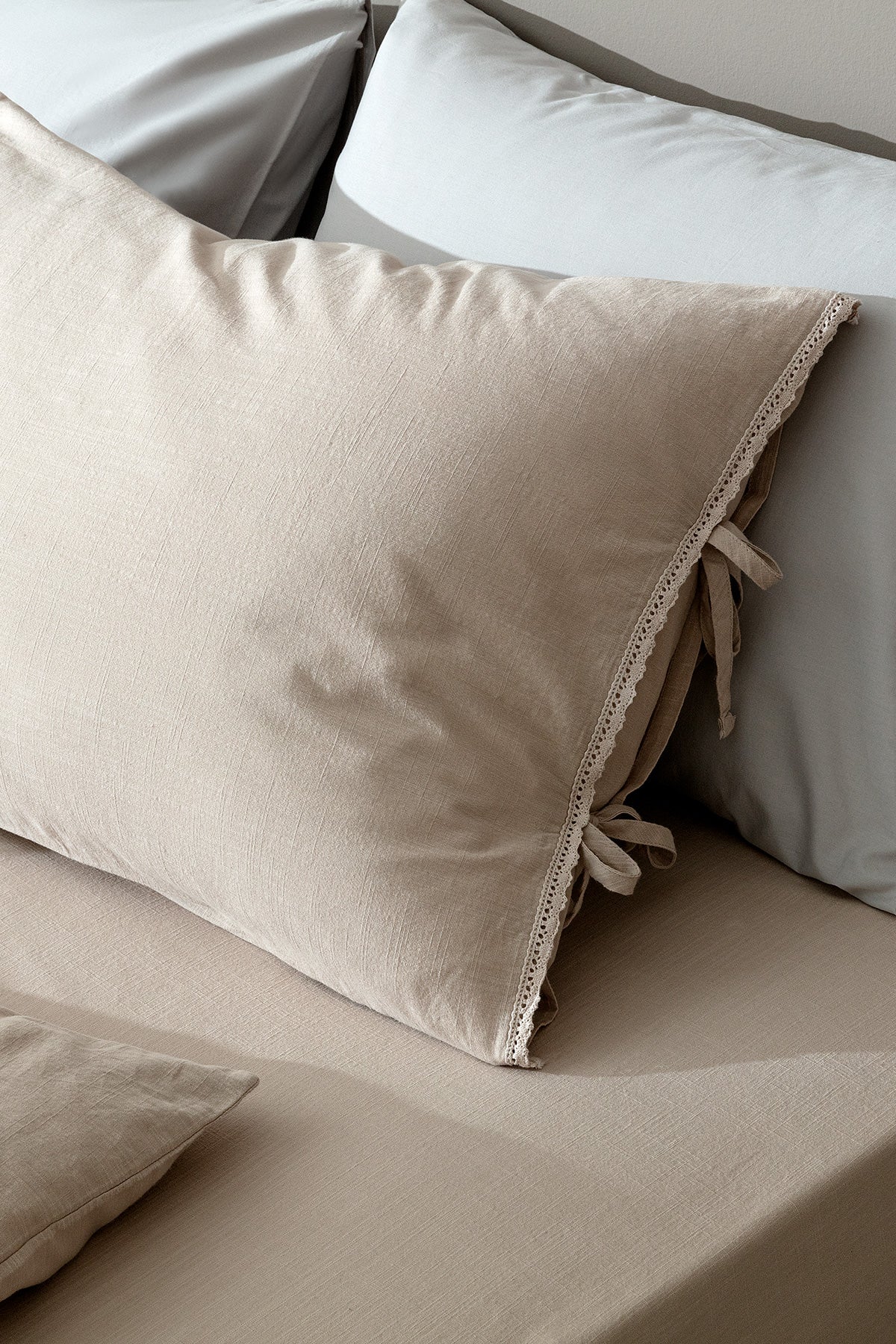 Tracey Super King Size Size Linen Look Washed Duvet Cover Set - Madame Coco JO