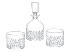 Aron 3-pcs Glass Whiskey Carafe Set - With Lid - Madame Coco JO