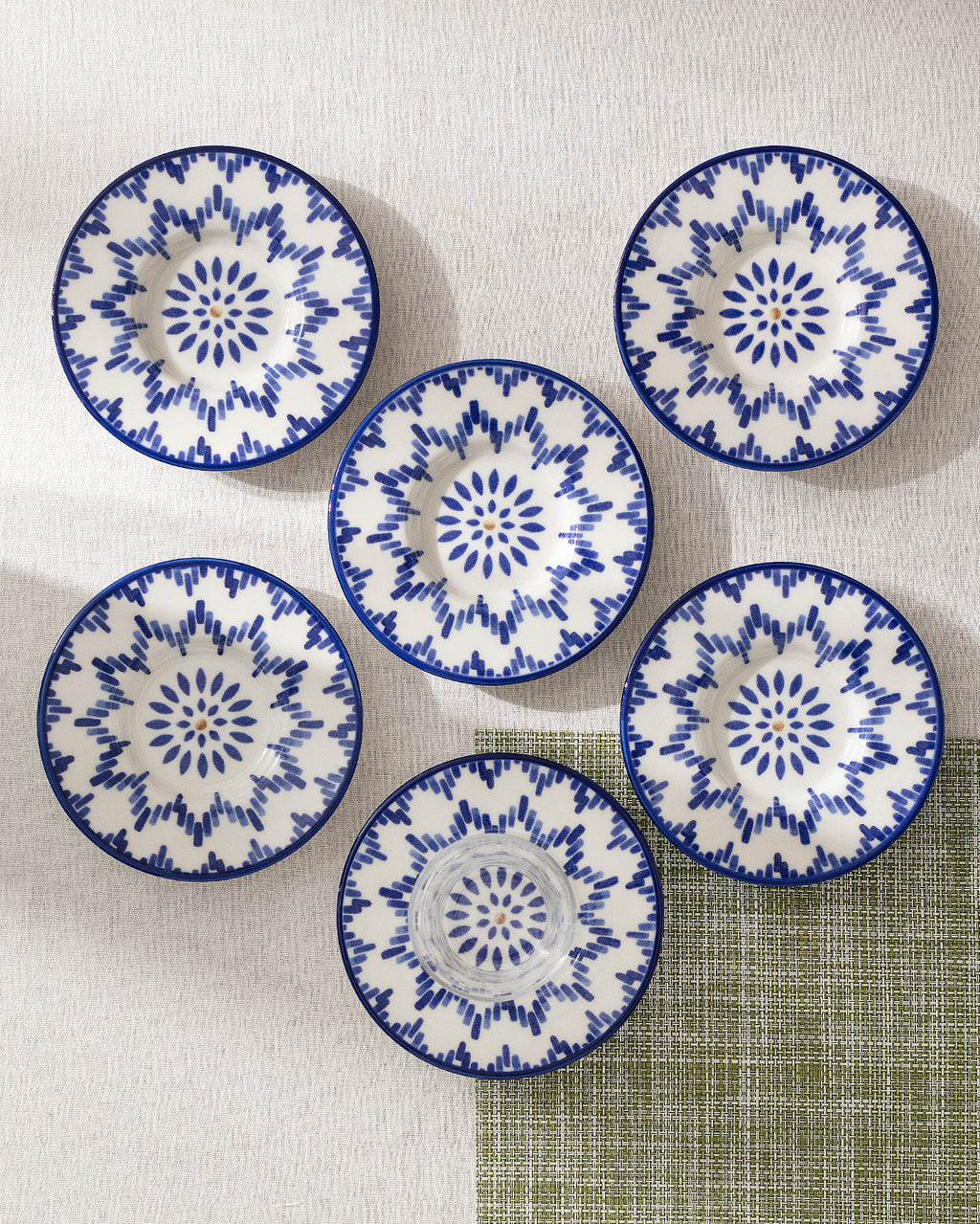 Luxe Mixte 6-piece Tea Glass Saucer Set - Madame Coco JO