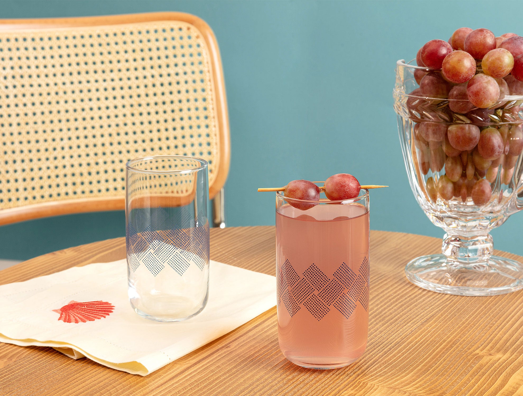 Musette-blue Rugs4-piece Beverage Glass Set - Madame Coco JO