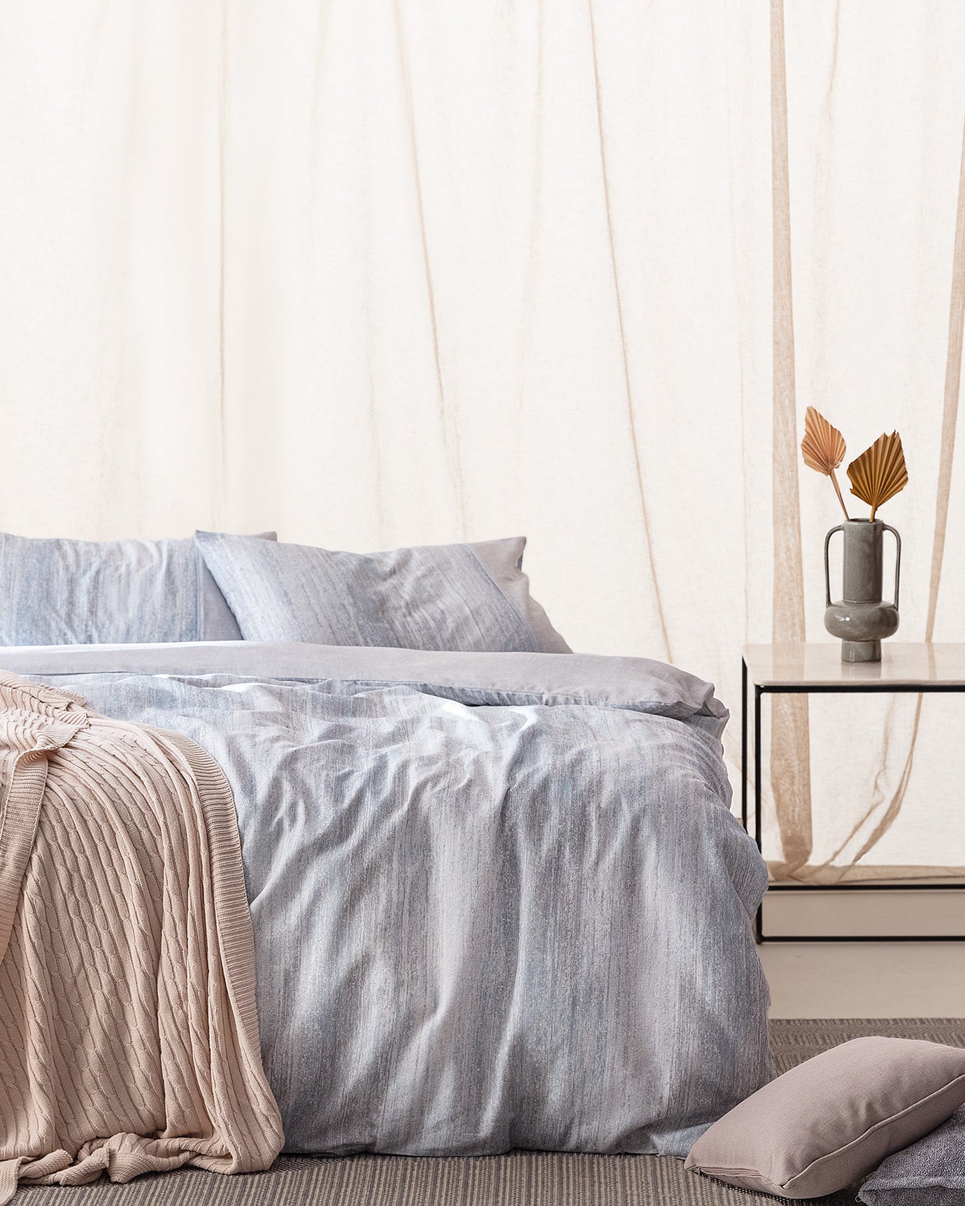 Sarthe Duvet Cover Set -coco Crep Patterned - Madame Coco JO