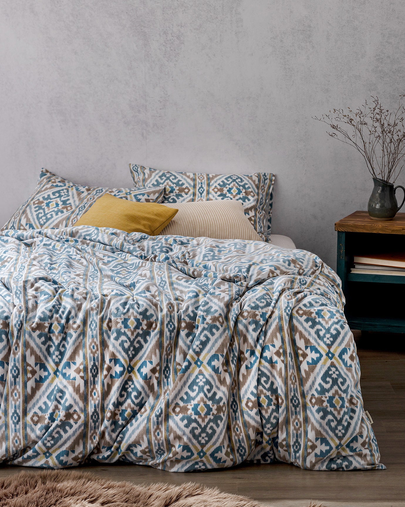 Aron Single Size Flannel Duvet Cover Set - Madame Coco JO