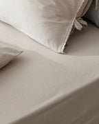Tracey King Size Linen Look Washed Duvet Cover Set - Madame Coco JO