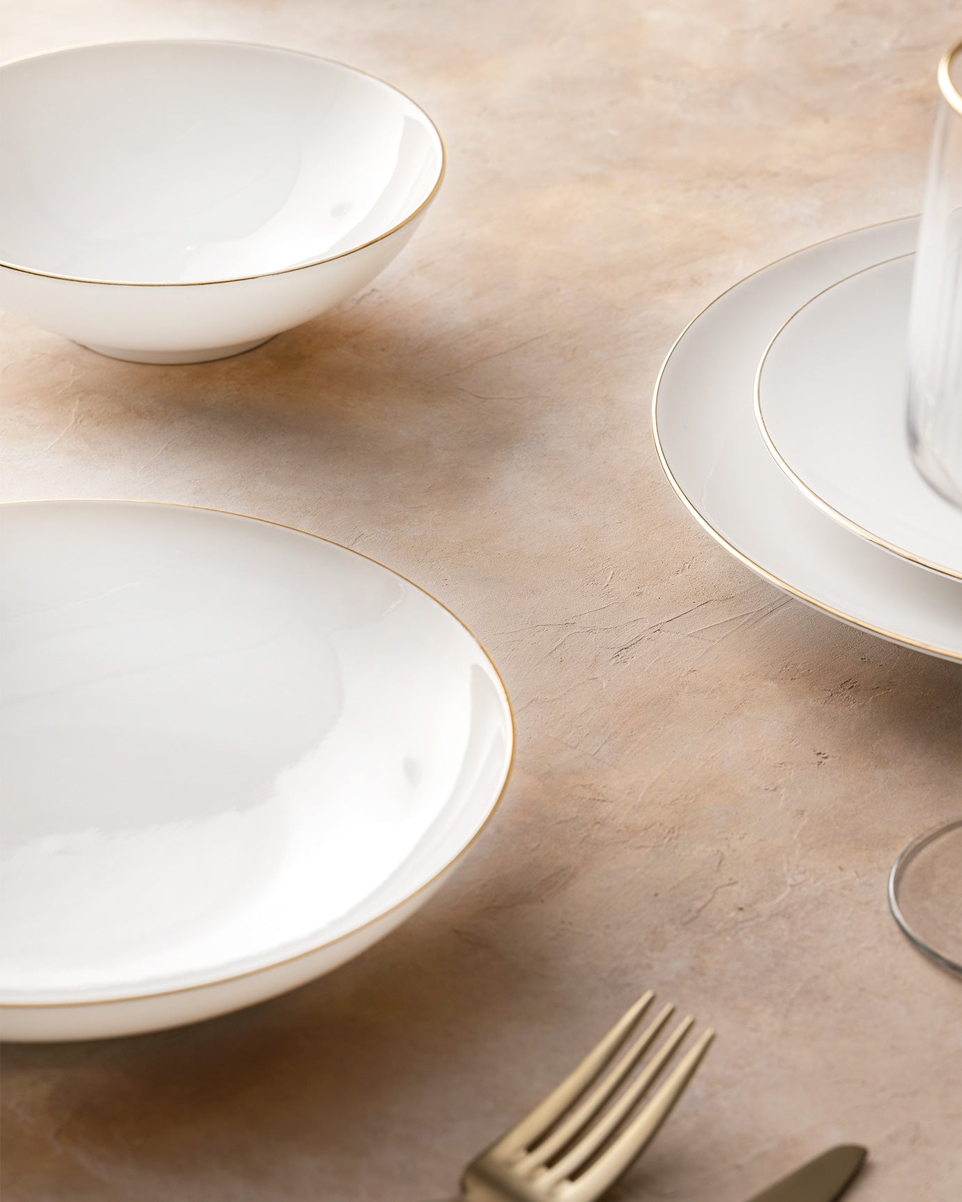 Ravello 24 Piece Dinner Set Gold/platinum - Madame Coco JO