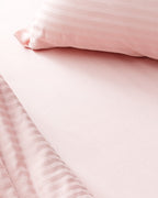 Elicia Double Size Striped Satin Duvet Cover Set - Madame Coco JO