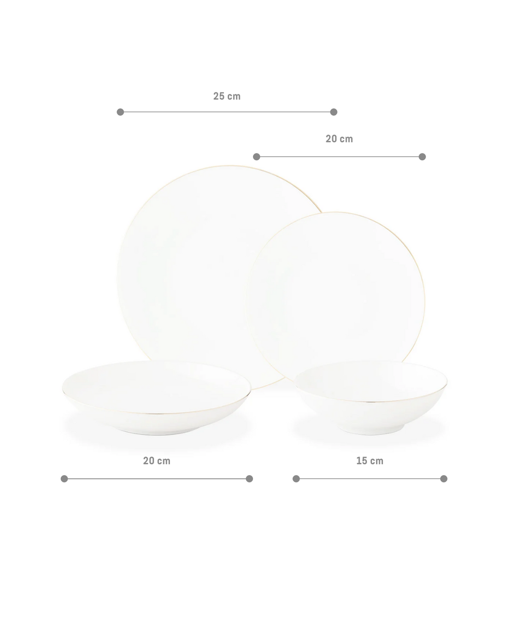 Ravello 24 Piece Dinner Set Gold/platinum - Madame Coco JO