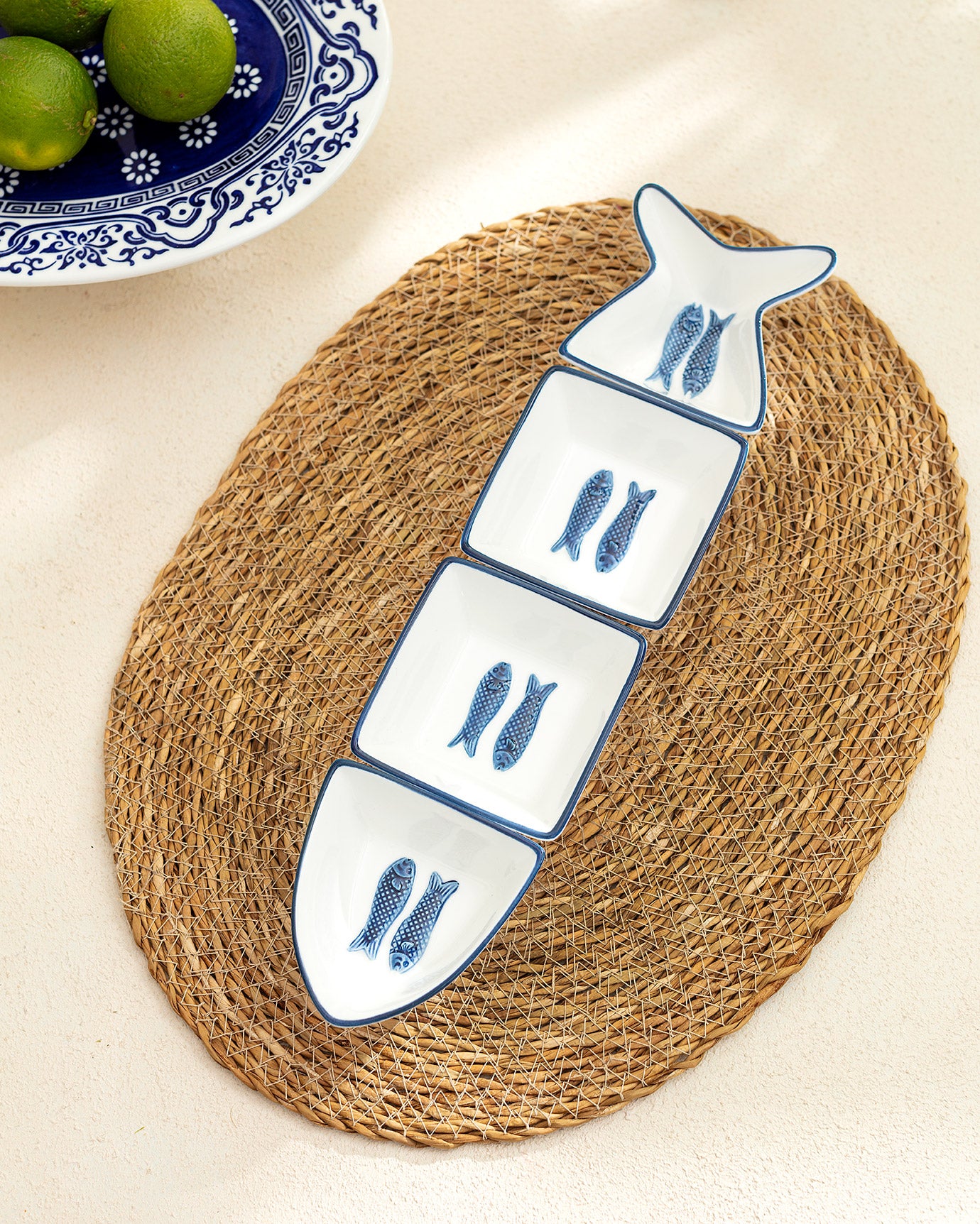 Marine 4 Piece Serving Plate - Madame Coco JO
