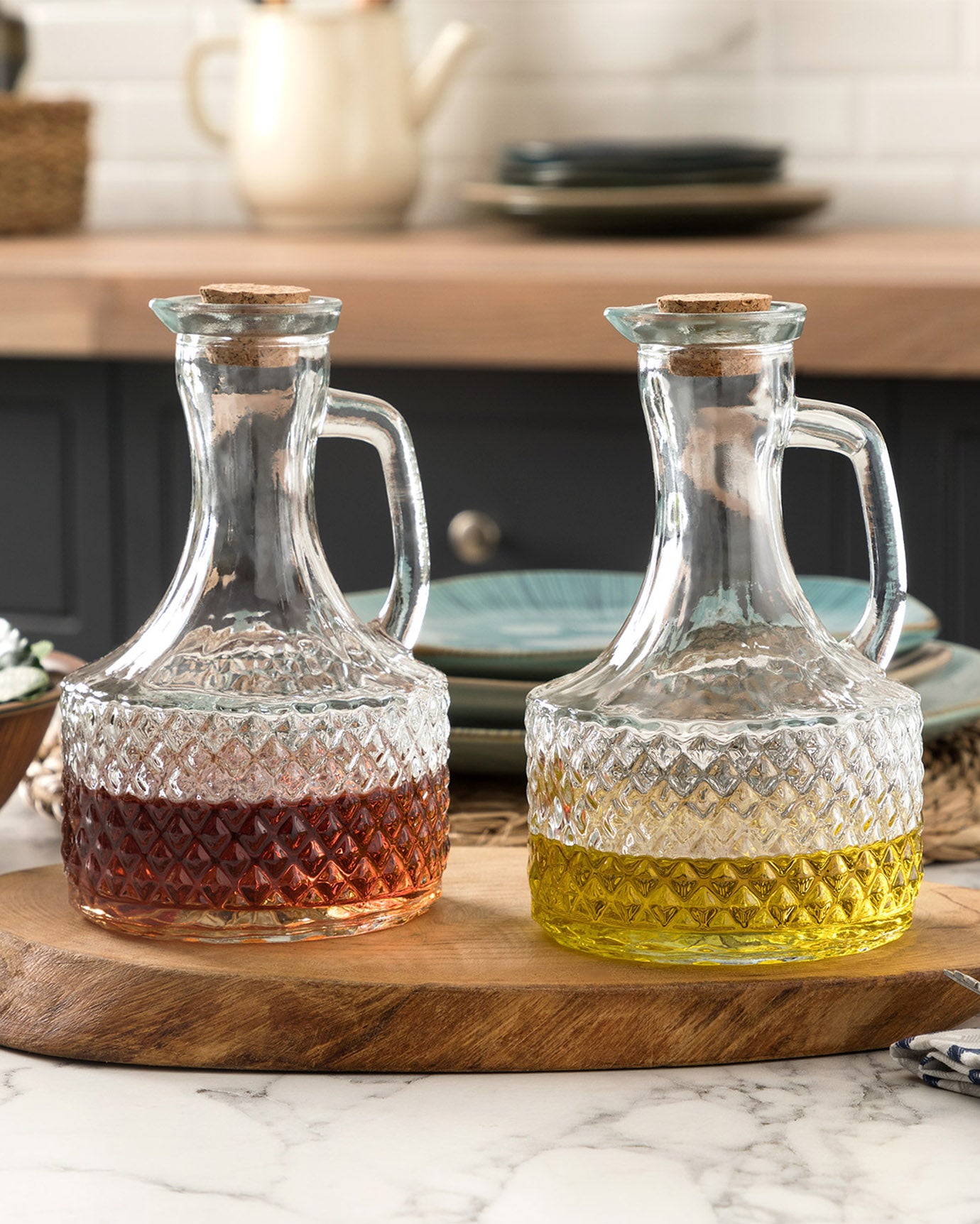 Olivie Oil-vinegar Medium Jar Set Of 2 - Madame Coco JO