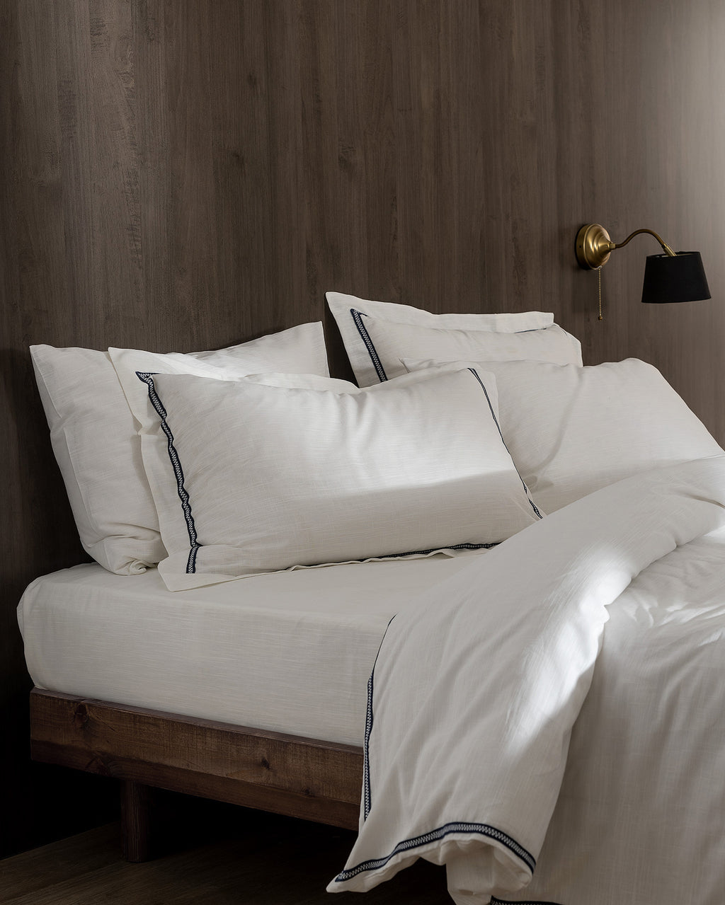 Tina King Size Linen Look Washed Duvet Cover Set - Madame Coco JO