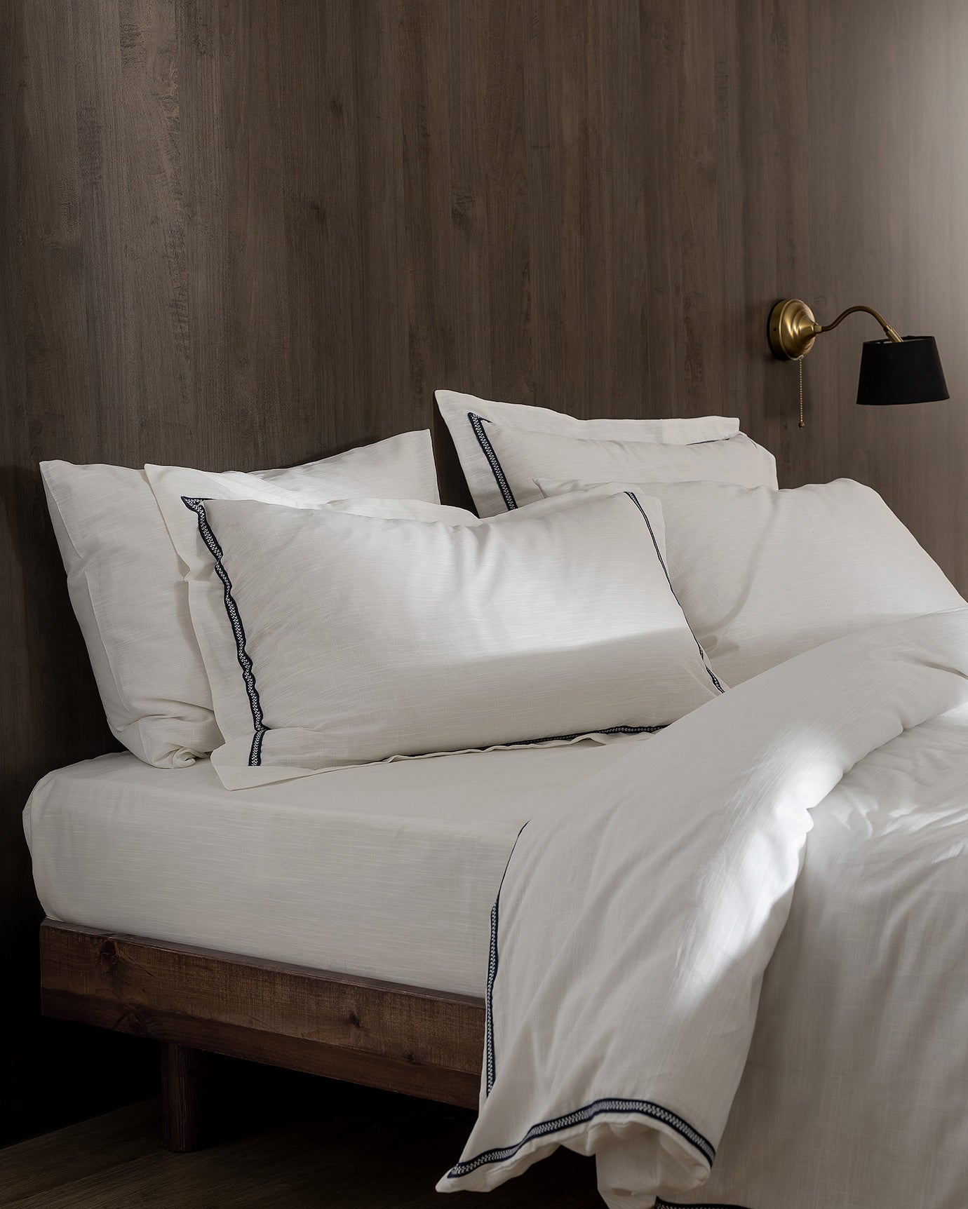 Tina King Size Linen Look Washed Duvet Cover Set - Madame Coco JO