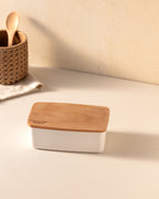Storage Box With Wooden Lid 750ml - Madame Coco JO