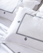 Lilas King Size Duvet Cover Set - Embroidered - Satin - Madame Coco JO