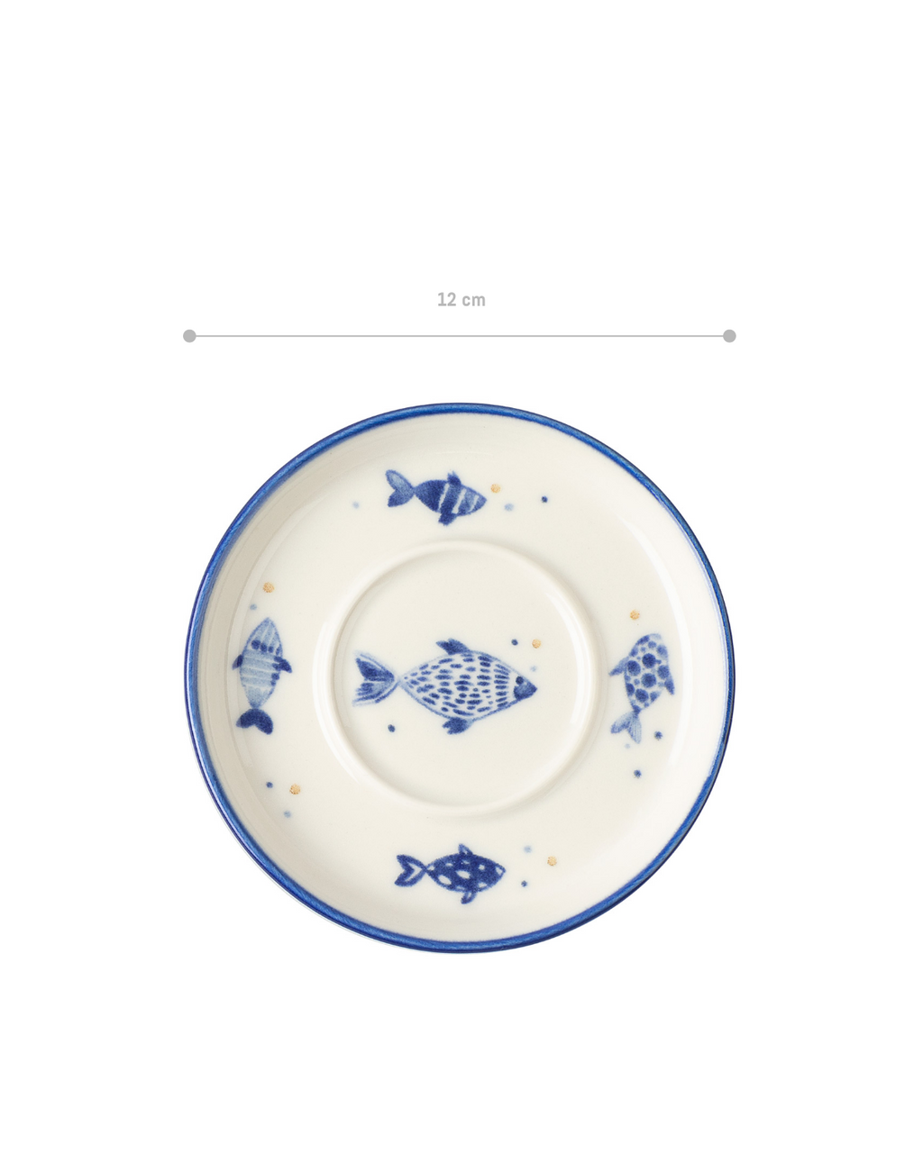 Grande Poisson 6-piece Tea Glass Saucer Set - Madame Coco JO