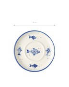 Grande Poisson 6-piece Tea Glass Saucer Set - Madame Coco JO