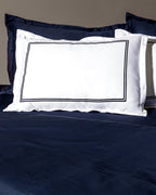 Jacinthe King Size Duvet Cover Set - Embroidered - Satin - Madame Coco JO