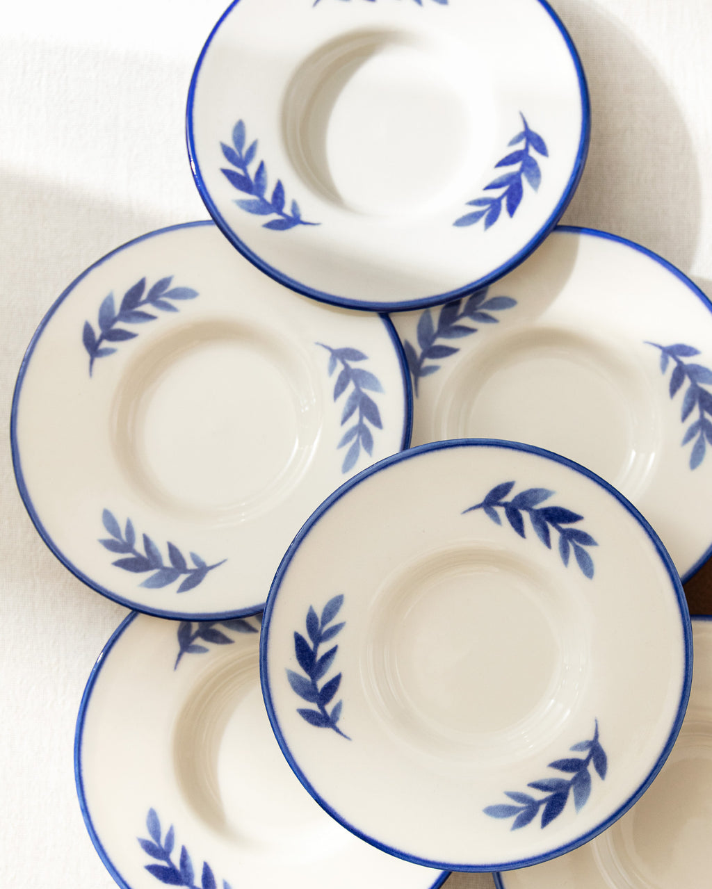 Luxe Feuille 6-piece Tea Glass Saucer Set - Madame Coco JO