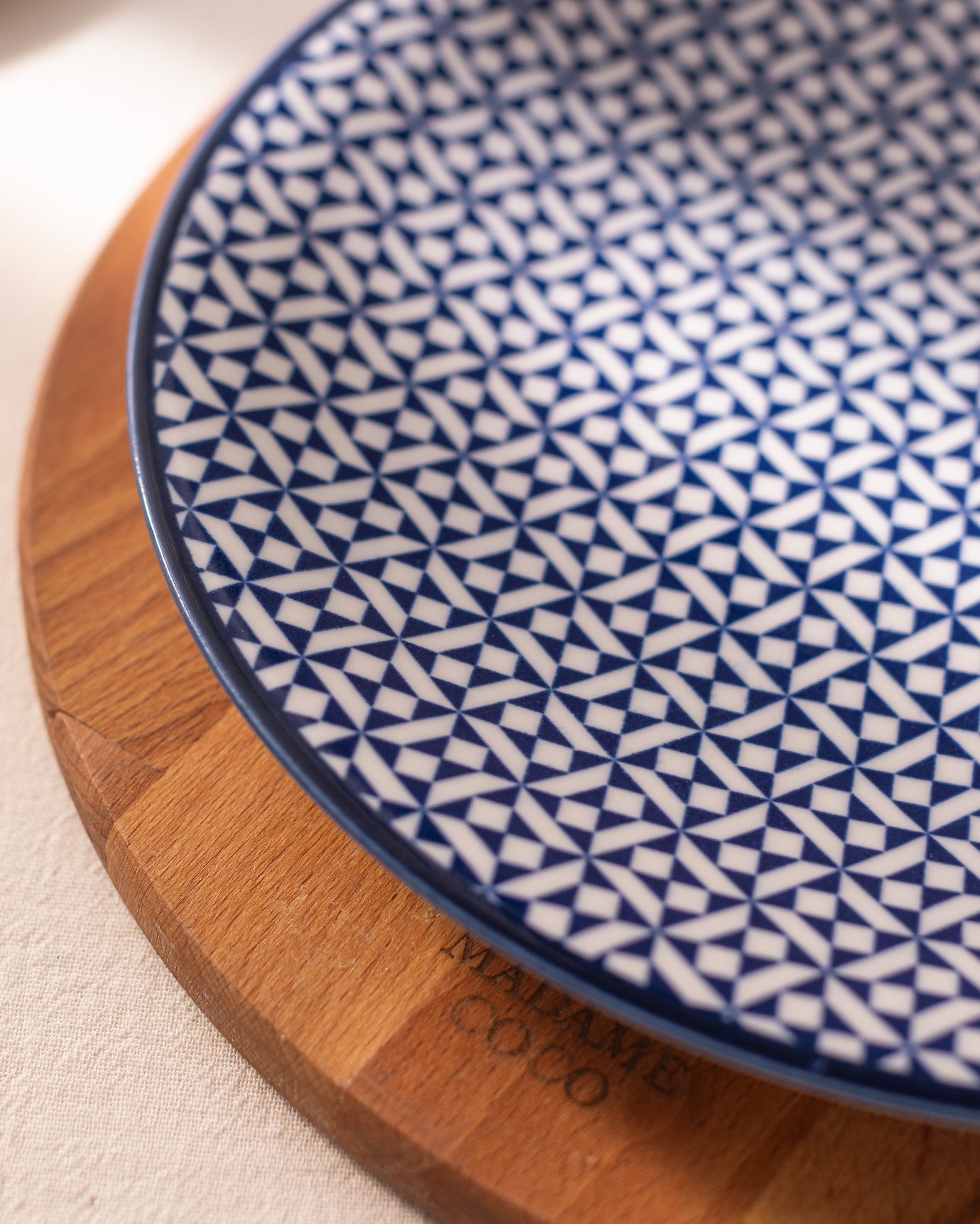 Rêve Bleu Pissenlit Service Plate 25 Cm - Madame Coco JO