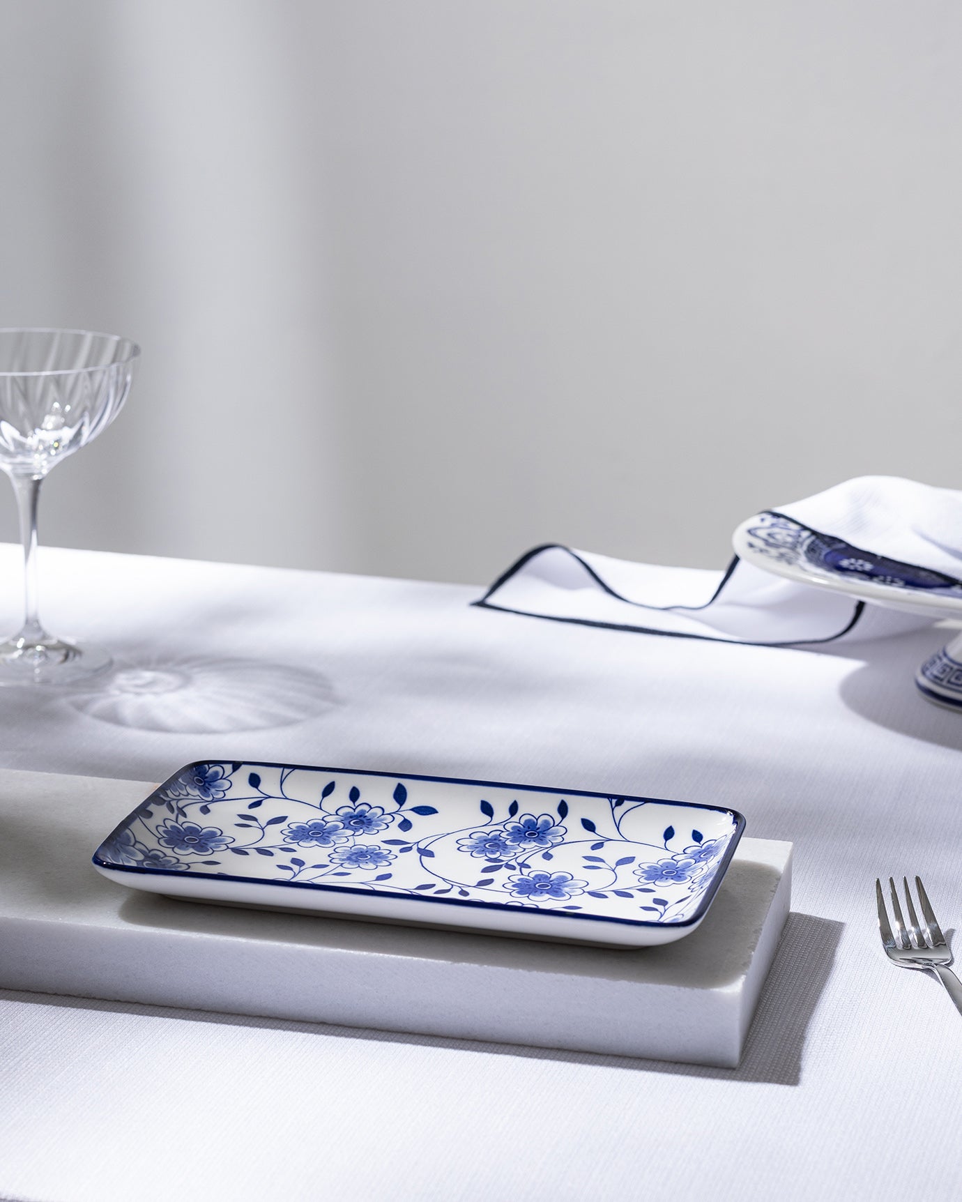 Reve Bleu Seren Rectangular Plate - Madame Coco JO