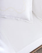 Marguerite King Size Duvet Cover Set - Embroidered - Satin - Madame Coco JO