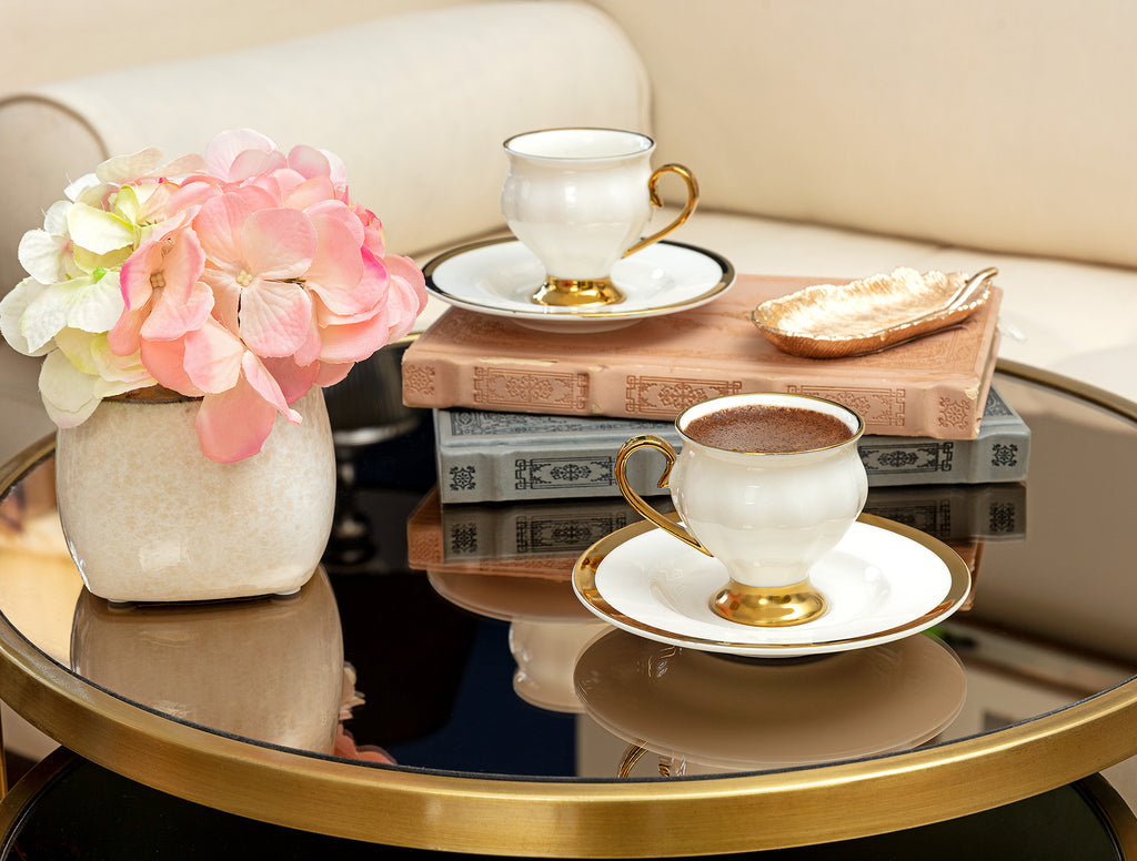 Yolande Pecher 4-piece Coffee Cup Set - Madame Coco JO