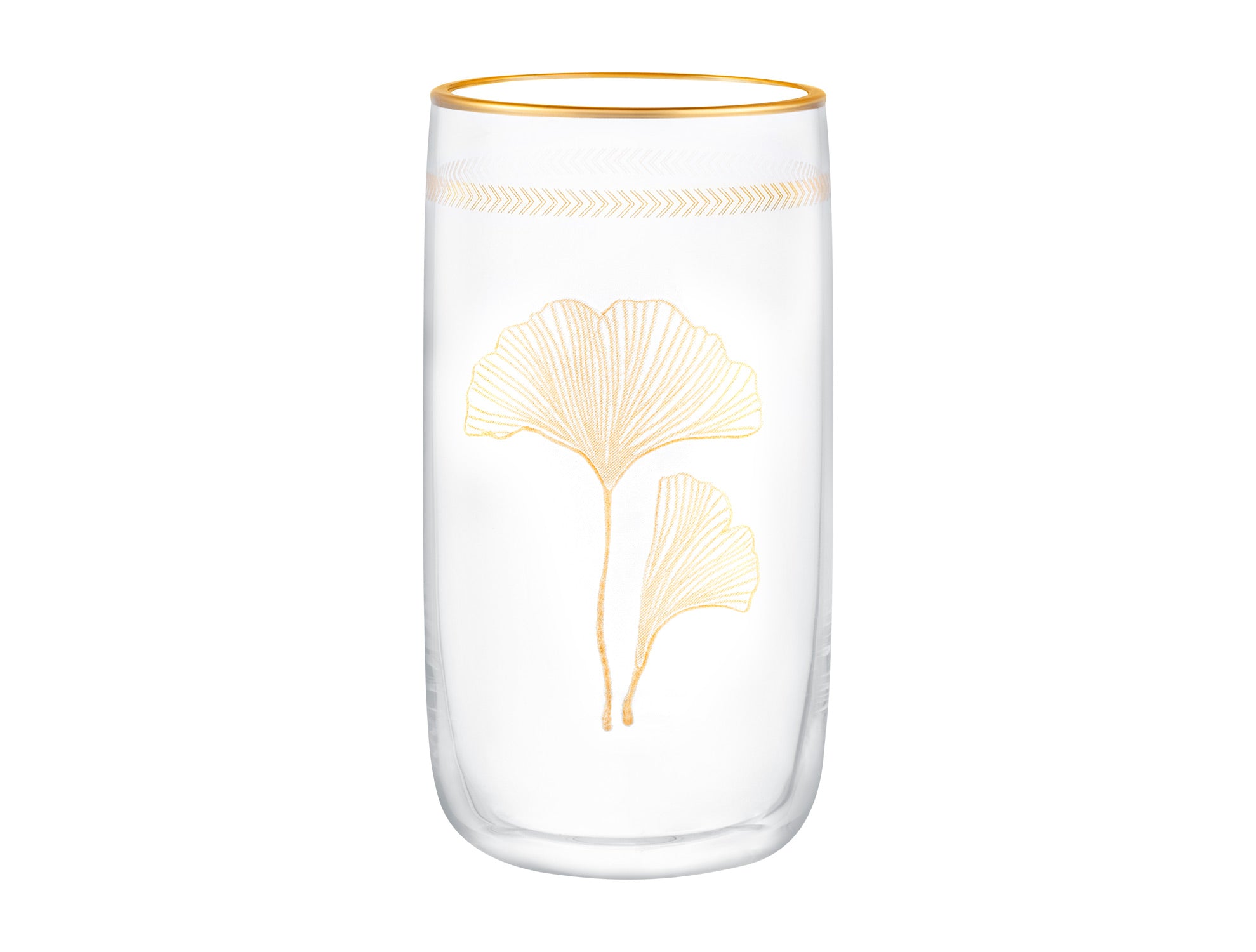 Musette - Lovely Ginkgo Leaves 4-piece Beverage Glass Set - 365ml - Madame Coco JO